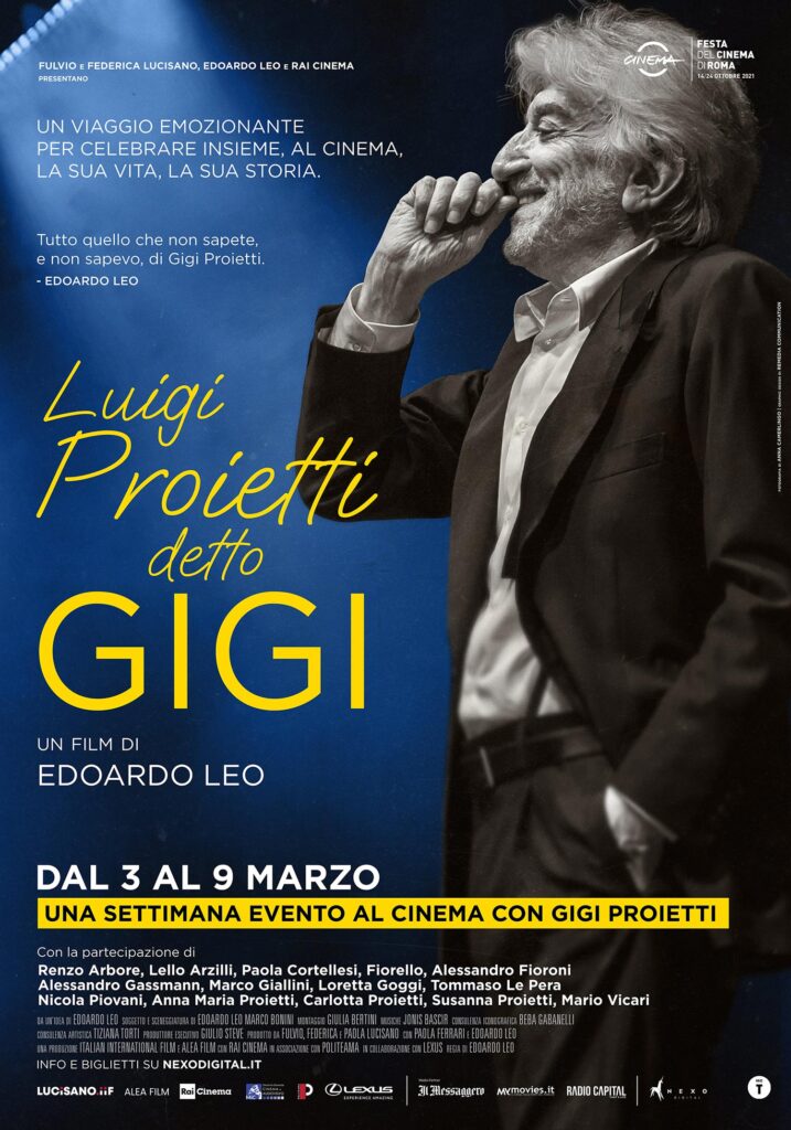 LUIGI PROIETTI DETTO GIGI”, il film di Edoardo Leo, al cinema dal 3 al 9 marzo