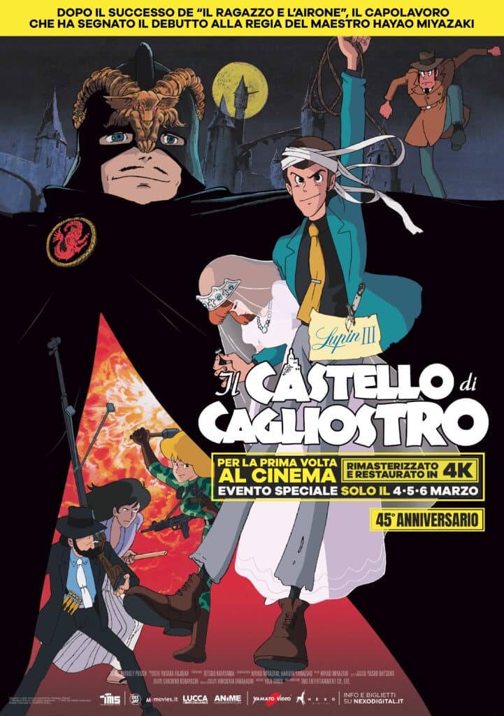 Lupin III - Il castello di Cagliostro: L'anime di Hayao Miyazaki torna al cinema ma solo per tre giorni